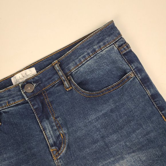 Nicole Miller Skinny Mid Rise Denim Size 12 - Picture 2 of 9